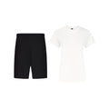 SET AUS SCHWARZEN JOGGING-SHORTS + T-SHIRT