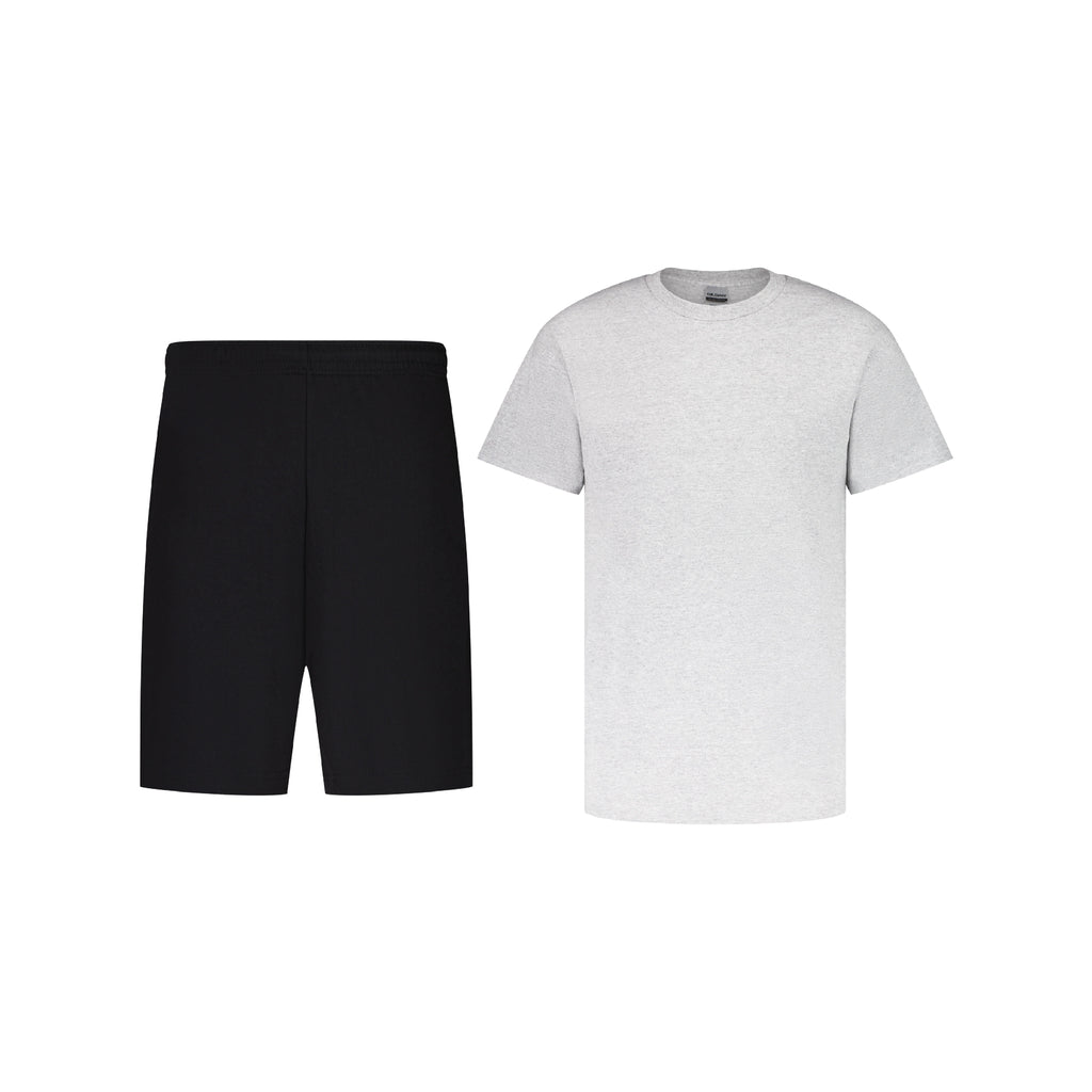 SET SCHWARZE JOGGING-SHORTS + T-SHIRT