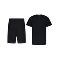 SET SCHWARZE JOGGING-SHORTS + T-SHIRT