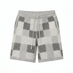 Set aus Hemd und Shorts im Jacquard-Karomuster