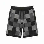 Set aus Hemd und Shorts im Jacquard-Karomuster